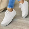 thumbnail image 2 of ZTTD Women's Fashion Casual Flock Round Oxford Lace Up Flat Single Shoes, 2 of 5