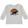 thumbnail image 3 of Inktastic Hunting Dog Retro Sunset Boys or Girls Long Sleeve Toddler T-Shirt, 3 of 5