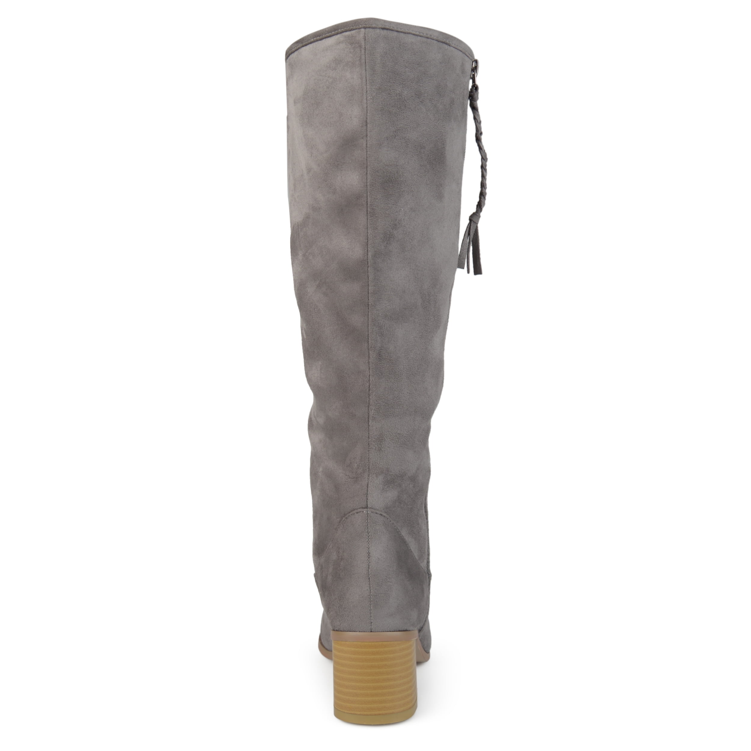 Journee Womens Sanora Stacked Heel Riding Boots