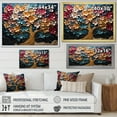 thumbnail image 4 of Designart "Orchid Haven Colorful Golden Branches II" Landscapes Framed Wall Art - Country Colorful Tree Entryway Framed Wall Art, 4 of 6