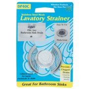 Whedon DP40C Lavatory Strainer with Ring, 2-1/4 in Dia, Stainless Steel, For: Lavatory Sink Drains