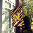 thumbnail image 2 of Monogram - Tiger Stripe - Purple Gold Letter N Monogram Initial Flag House Size, 2 of 2