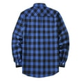 thumbnail image 7 of hlysgo Plaid Shirts for Men Regular Fit Long Sleeve Button Down Shirt with Chest Pockets Men's Fashion Work Clothes Going Out Tops Blue M, 7 of 7