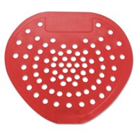 HOSPECO Health Gards Vinyl Urinal Screen, 7 3/4"w x 6 7/8"h, Red, Cherry, Dozen
