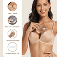 thumbnail image 3 of Niidor Women's Reusable Push-up Pads Silicone Bra Inserts with Silicone Nipple Covers, 3 of 8