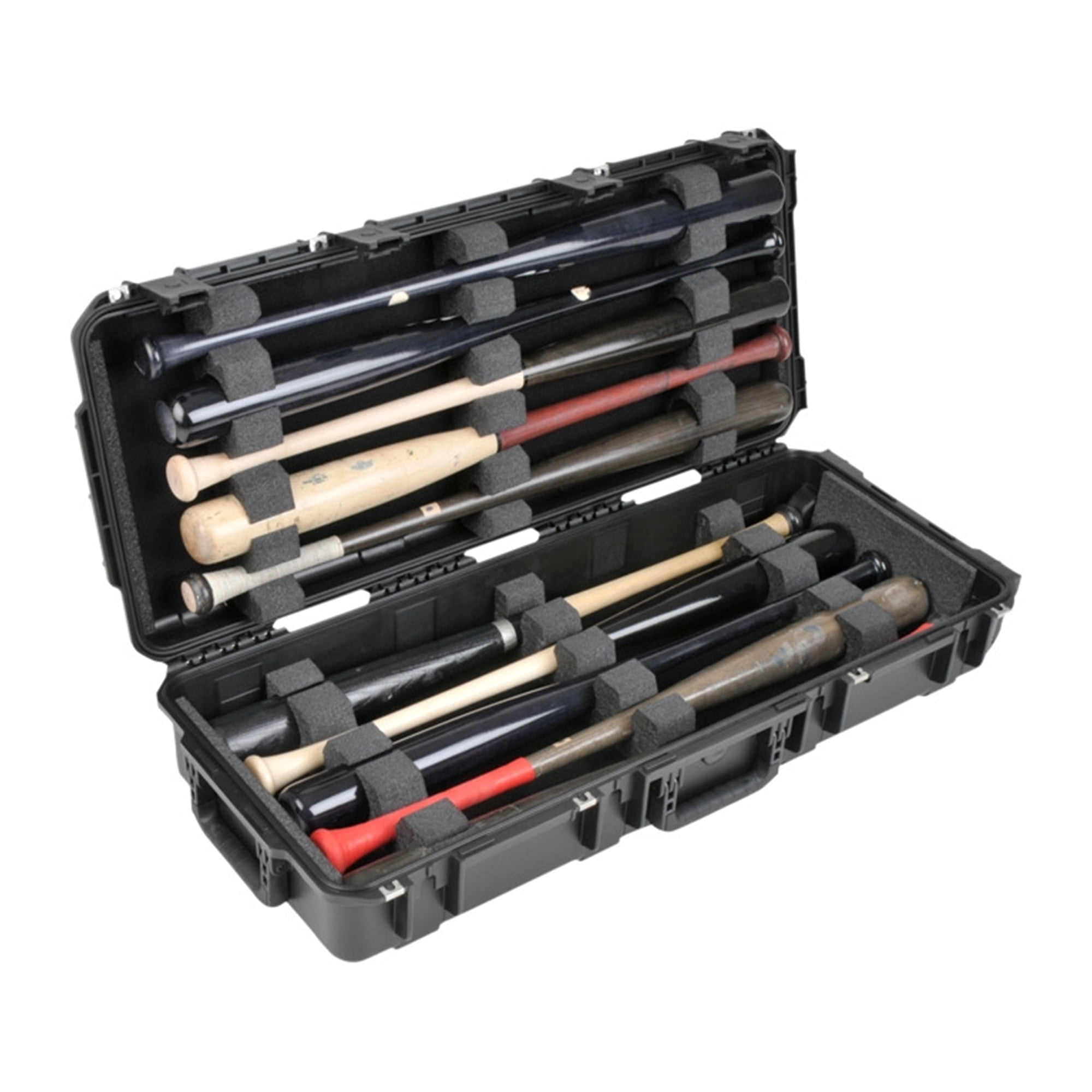 SKB iSeries Durable Baseball Bat Case for 10 Bats, Weatherproof, Secure Locks, Black