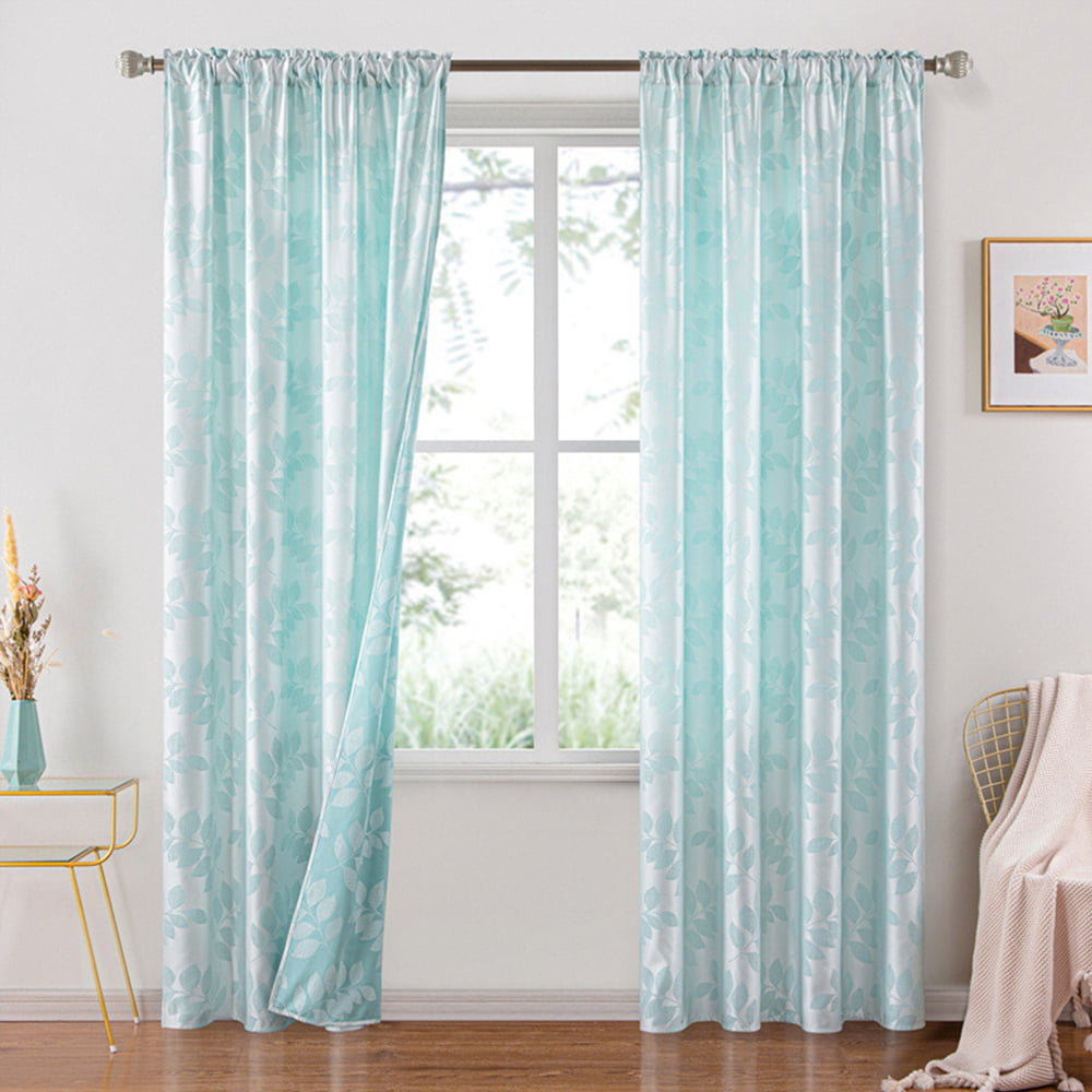 Clearance Como Stripe Teal Natural Eyelet Ring Top Lined Curtains 90" x 90" New 