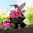 thumbnail image 2 of Personalized Garden Sign, Colorful Bird Metal Signs Customized, Personalized Garden Stake Metal Sign, Custom Flowers Bird Garden Name Sign Yard Sign, Garden Art Outdoor Decor for Patio(10inches), 2 of 8