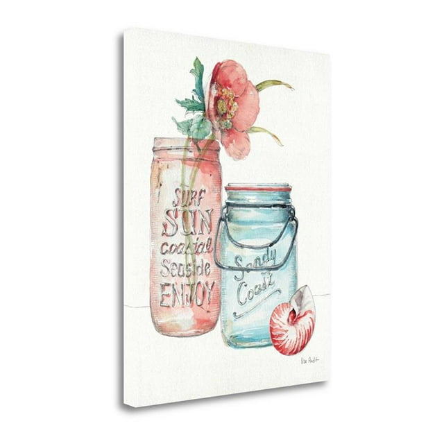 22" x 28" Sea Finds II By Lisa Audit Wall Art Print on Canvas Fabric Multi-Color