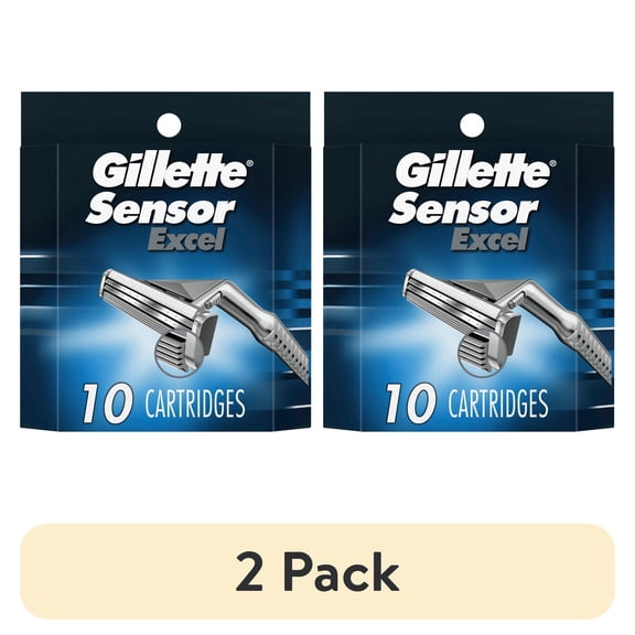 (2 pack) Sensor Excel Men's Razor Blade Refills, 10 Ct