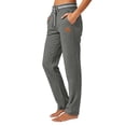 thumbnail image 3 of qolati Sweatpants for Women Lightweight Loose Fit Cotton Linen Work Trousers Casual Drawstring Elastic Waist Straight Leg Lounge Pants with Pockets Dark Gray XXL, 3 of 7