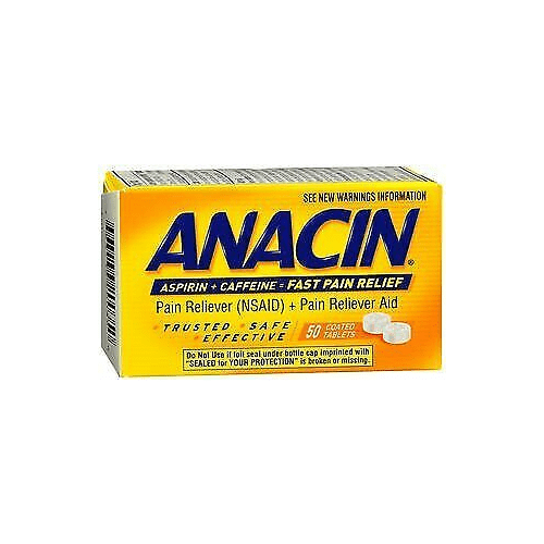 Anacin Tablets 50S Size 50S Anacin Tablets 50Ct, 2-Pack