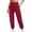 Wine, variant on Iugvhana Womens Casual Jogger Pants Textured Loose Fit Elastic Waist Drawstring Multi Pocket Outdoor Sports Hiking Travel Cargo Pants Khaki M