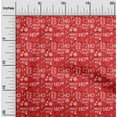 thumbnail image 1 of oneOone Cotton Cambric Red Fabric Merry Christmas Fabric For Sewing Printed Craft Fabric By The Yard 56 Inch Wide, 1 of 1