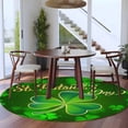 thumbnail image 3 of Round Rug 6Ft Washable Non-Slip, St. Patrick's Day Circle Area Rugs for Living Room Bedroom, Spring Green Lucky Grass Watercolor Indoor Floor Mats Carpet Runner for Home Decor Aesthetic, 3 of 8
