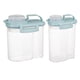thumbnail image 1 of Dispensador De Almacenamiento De Contenedores De Almacenamiento De Cereales De 2 Uds Para Suministros De Cocina Para Hornear, 1 of 9