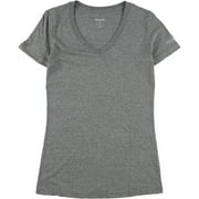 Reebok Womens Solid Basic T-Shirt, Grey, Small
