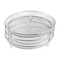 thumbnail image 2 of Stainless Steel Air Fryer Rack 3-Layer Grill Dehydrator Rack Accessories for Air Fryer Oven,Baking,Cooking Dishwasher Safe,Bacon Veggie Tray,Compact Design (7.87*3.93Inch), 2 of 8