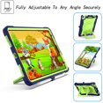 thumbnail image 2 of Dteck Shoulder Strap Case for iPad Air 5th 4th Generation 10.9-inch,Shockproof Rubber Heavy Duty Hybrid iPad Pro 11" 2020/2018 Protective Drop-Proof Protection Kickstand Cover,Navy+Olivine, 2 of 8