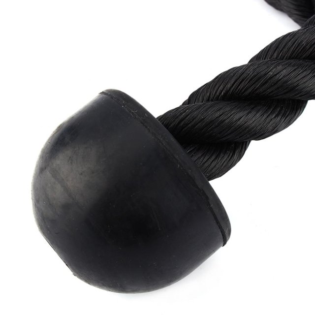 Qiilu Tricep Rope Pull Press Down Push Pull Cord Multi Gym Lat Bar Cable Attachment