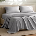 thumbnail image 3 of Bare Home Ultra-Soft Flat Sheets - Premium 1800 Collection - Brushed - King, Light Gray, 3 of 8
