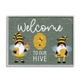 thumbnail image 4 of Stupell Industries Welcome To Our Hive Honey Bee Garden Gnomes Typography Framed Wall Art, 14 x 11, Design by Linda Birtel, 4 of 5