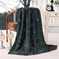 thumbnail image 4 of Halloween Spider Web Pattern Blanket,Comfortable Soft Lamb Wool Throw Blanket,All Season,Warm Lightweight Blankets for Sofa Bed Couch Living Room Chair,50"x60", 4 of 4