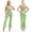 Green, variant on iixpin Women's Adult 70s Disco Outfit Halloween Sleeveless Flared Jumpsuit Long Bodysuit Costume Silver 160