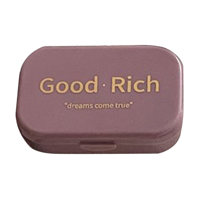 Purple Portable Compact Contact Lens Storage Case With Integrated Accessory Holder For Daily Use And Travel Organization