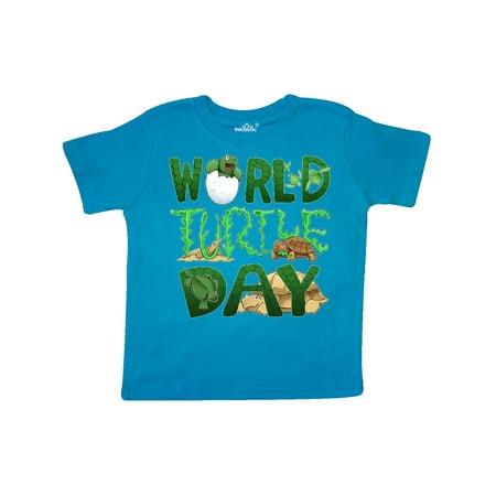

Inktastic World Turtle Day Cute Sea Softshell Snapping Box Turtles Gift Toddler Boy or Toddler Girl T-Shirt