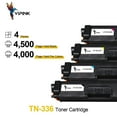 thumbnail image 2 of Toner Bank Compatible Toner Cartridge Replacement for Brother TN-336 TN 336 TN336 TN331 HL-L8350CDW L8250CDN L8350CDWT MFC-L8600CDW MFC-L8850CDW (Black Cyan Magenta Yellow, 4-Pack), 2 of 5