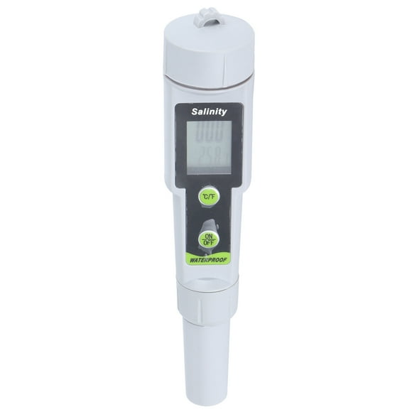 Salinity Detector, Salinity Tester Pen Type Lightweight 0-199.9 Ppt Portable for Drinking Water Laboratories for Swimming Pools Fisheries