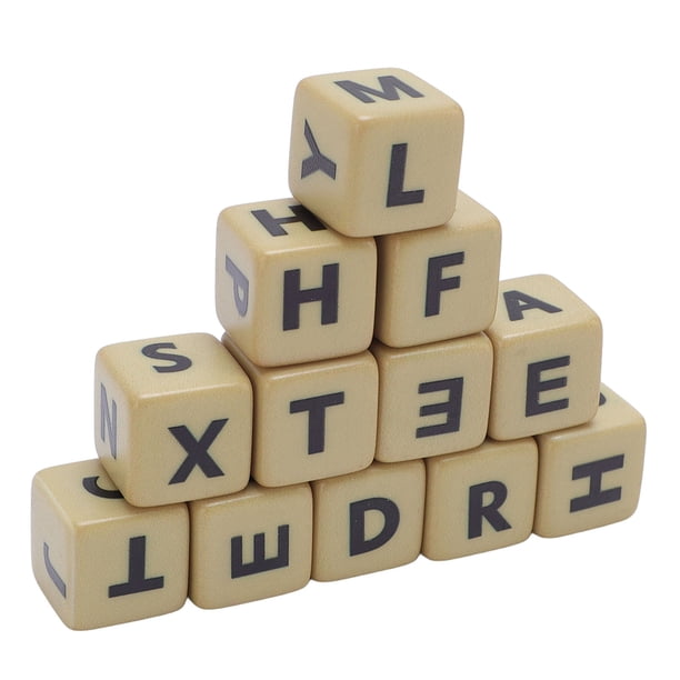 Juego Creativo Dados De Letras En Inglés, Juego De Letras De Juego De Dados Compacto Educativo Mejorar Las Habilidades Lingüísticas Plástico Para Acampar