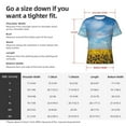 thumbnail image 2 of Yiaed Blooming Sunflower Field Print Mens Short Sleeve Tight Fit T-Shirt, Crewneck Casual Tee-3X-Large, 2 of 5