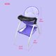 thumbnail image 2 of Silla alta Baby Doll Anivia DH010A morada con juguetes de 16 pulgadas, 2 of 7