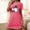 Hot Pink, variant on Sakmal Nightgowns Women Cute Halloween Sleepwear Short Sleeve Black Ghost Print Nightgowns for Women