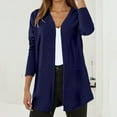 thumbnail image 4 of Linen Cardigans for Women 2025 Lightweight 3/4 Sleeve Open Front V Neck Long Cardigan Coat Outerwear Cover Up, 4 of 8