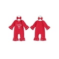 thumbnail image 2 of BemeyourBBs Baby Girl Christmas Outfit Bow Letter Long Sleeve Romper Headband, 2 of 9