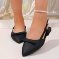 thumbnail image 6 of Samdudou Slip On Loafers for Women Closed Toe Pointed Front Slingback Flats Minimalist Design Delicate Small Bowknot Accent Smooth Faux Leather Classic Office Everyday Shoes, 6 of 9