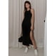 thumbnail image 1 of Vestidos de fiesta para mujer, vestidos de noche largos con cuello halter y abertura, vestido maxi, 1 of 6