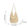 thumbnail image 3 of AJGRHE Crochet Beach Bag for Women - Woven Boho Purse Knitted Shoulder Bag for Summer Vacation Beachy Travel Pool White4, 3 of 6