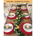 thumbnail image 4 of 13 Inch Round Placemats Set of 4, Pure Red Non Slip Heat Insulation PP Table Mats, Simple Solid Color Washable Place Mats for Kitchen Dining Party Table Decor, 4 of 7