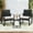 Grey, variant on TUAREX 3 Pieces Rattan Patio Furniture Set, Outdoor Conversation Set, Patio Bistro Set with Coffee Table, All-weather Wicker Chairs with Cushions, for Garden, Yard or Balcony, Black