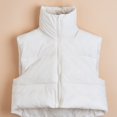 thumbnail image 1 of Lightweight Zip Up Vest Coat, Solid Sleeveless Thermal Vest Coat For Fall & Winter, Women's Clothing, 1 of 5