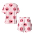 thumbnail image 2 of Sigee Pig Noses for Sleepwear Casual Pjs with Pockets Women's Pajamas Sets Shorts 2 Piece Short Sleeve Lounge Sets 3X-Large, 2 of 9