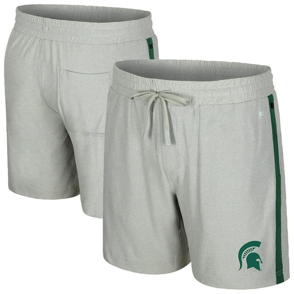 Men's Colosseum Gray Michigan State Spartans Mac Shorts
