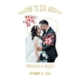 thumbnail image 5 of Customized Wedding Party Welcome Sign Glossy Clear Backing Photo UV Print Round24", 5 of 6