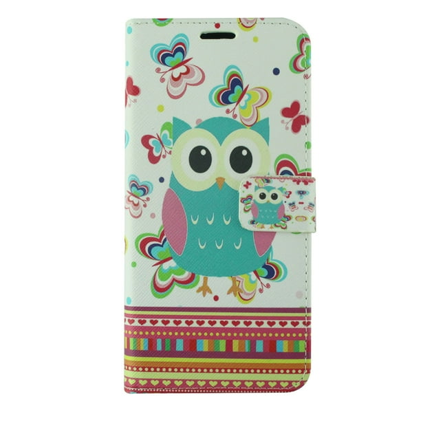 Download Insten Butterflies Owl Stand Book-Style Leather Card Holder Slot Wallet Pouch Case Cover For ...