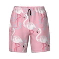 thumbnail image 4 of Lsque Mens Swim Trunks Pink Flamingo Pattern - Bathing Suit Compression Liner - Beach Swim Shorts Swimwear - (S-3XL) - Stretch Quick Dry -, 4 of 9