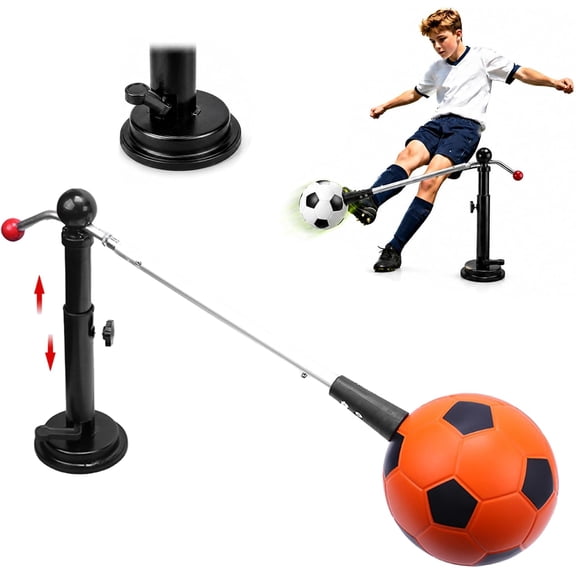360 Rotating Independent Soccer Trainer with Suction Cup, Solo Soccer Trainer for Kids Youth & Adults, Portable Training Aid for Ball Control, Kicking Practice, Home Backyard Gym Playground